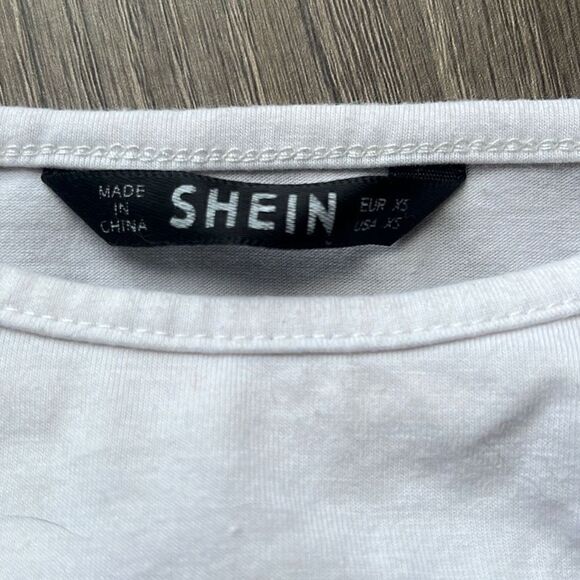 SHEIN THREE CHERUBS CROPPED CAMI TANK TOP ANGEL BRALETTE SIZE XS - Picture 6 of 7